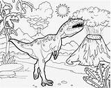 Jurassic Rex Coloring Printable Dinosaur Kids sketch template