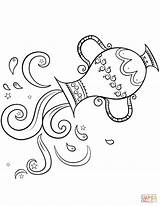 Coloring Aquarius Pages Sign Zodiac Printable Drawing sketch template
