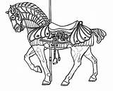 Horse Coloring Pages War Carousel Adults Printable Getcolorings sketch template