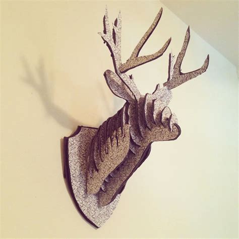 cardboard deer head template peterainsworth