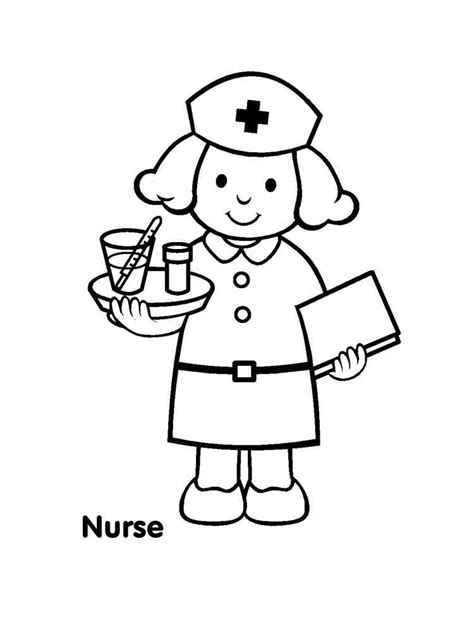 nurse coloring pages printable coloring pages