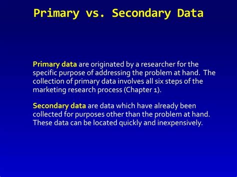 primary data  secondary data  statistics  research