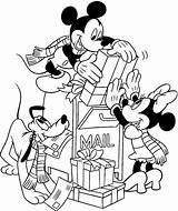 Disney Coloring Christmas Pages Printable Color Holiday Colouring Book Kids Printables Mickey Noel Adult sketch template