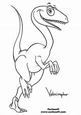 Velociraptor Coloring Dinosaur Drawing Clipart Library Easy Pages sketch template