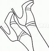 High Drawing Heels Draw Heel Shoes Stiletto Coloring Stilettos Dragoart Easy Outline Pages Shoe Step Drawings Template Ausmalbilder Getdrawings Canvas sketch template