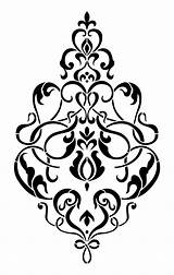 Damask Stencil Getdrawings Drawing sketch template