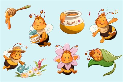 busy bee illustrations