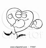Boxer Outline Coloring Heart Royalty Clipart Illustration Toon Hit Rf 2021 sketch template