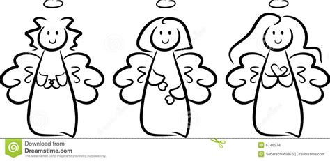 three cute little angel girls stock images image 6746574