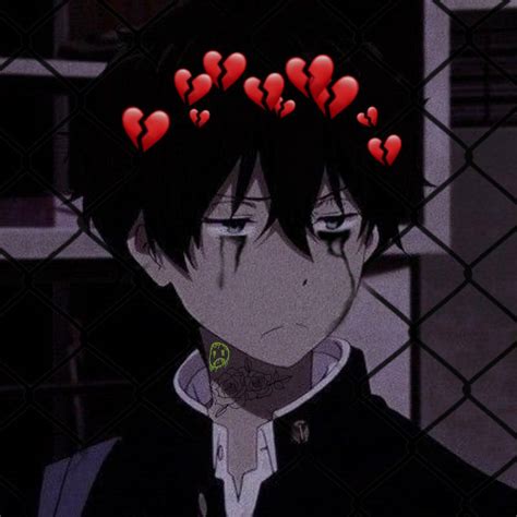 pfp heartbroken sad anime boy aesthetic depressed sad anime boy sad anime boy person human