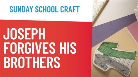 sunday school craft joseph forgives  brothers genesis