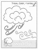 Tracing Sunny Windy Preschoolmom Trace Maternelle Coloriage sketch template