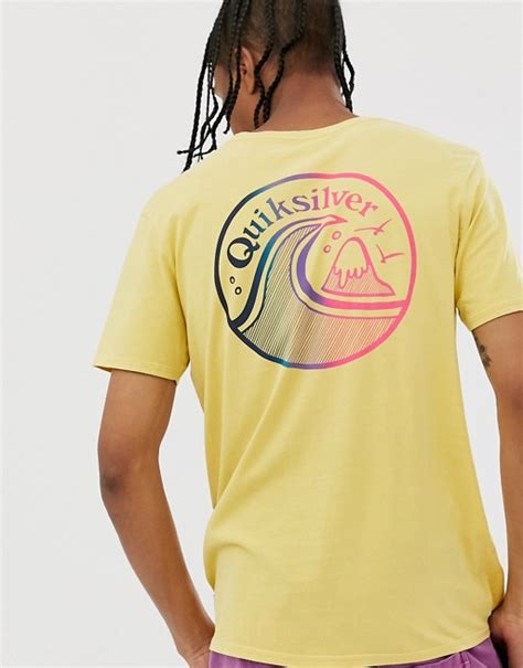 quiksilver faded potentail  shirt  yellow asos   shirts quiksilver  shirt