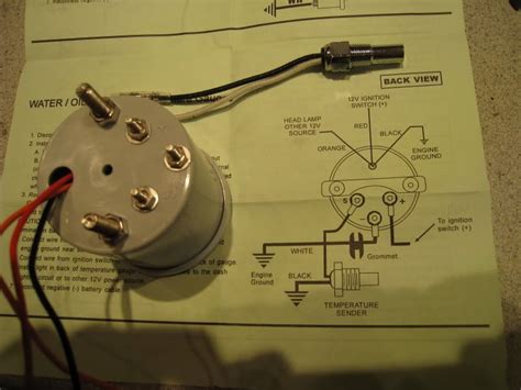 autometer water temp gauge wiring wiring diagram pictures