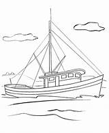 Coloring Pages Boat Color Fishing Shrimp Outline Boats Sheets Ships Ship Vehicle Planes Popular Template Coloringhome Library Clipart sketch template