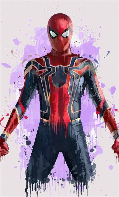 spiderman  avengers infinity war  artwork iphone  hd  wallpapers images