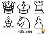 Chess Pieces Xadrez Ajedrez Colorir Colorable Handprint Area Children Clipground King Piezas Descubre sketch template