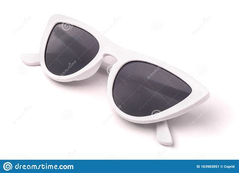 white retro cat eye sunglasses stock image image of glamour fashion
