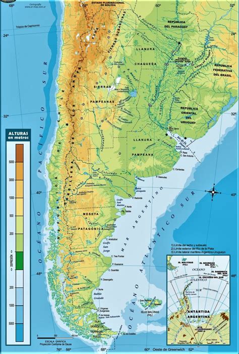 mapa fisico argentina