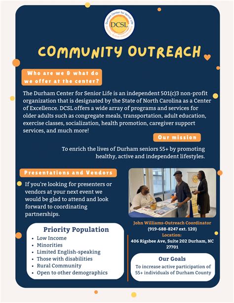 community outreach durham center  senior life nonprofit organization