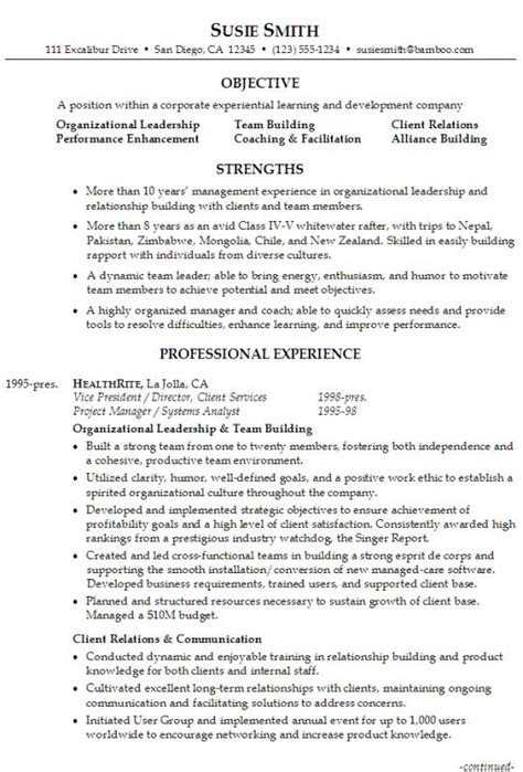 executive resume templates template business