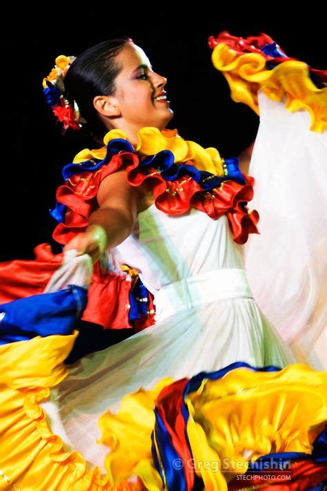 A Female Dancer From Venezuela Performing At A Folk Dance Festival In