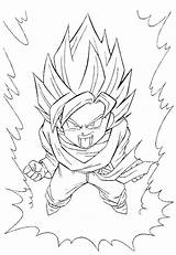 Goku Coloring Pages Son Printable Getcolorings Super Color sketch template