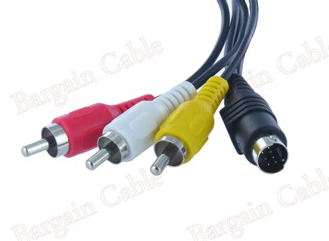 15 ft s video 7 pin to 3 rca video cable for pc laptop tv s7 3r 15 ebay