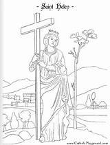 Coloring Saint Helena Saints Pages Helen Da Sheets 18th Catholic Colorare August Catholicplayground Feast St Crafts Kids Colouring Disegni Printable sketch template