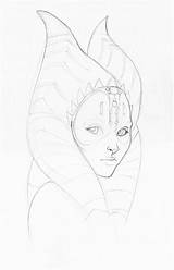 Shaak Ti Draw Step Three sketch template