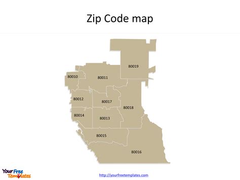 Aurora Zip Code Map Template Free Powerpoint Templates