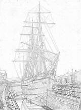Ships Coloring Pages Sailing Tall Filminspector sketch template