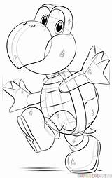Koopa Troopa Coloring Draw Pages Mario Super Bros Drawing Kids Step Yoshi Luigi Characters Lessons Easy Popular sketch template
