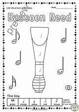 Bassoon Reed Music 선택 보드 Woodwind Instruments 음악 sketch template