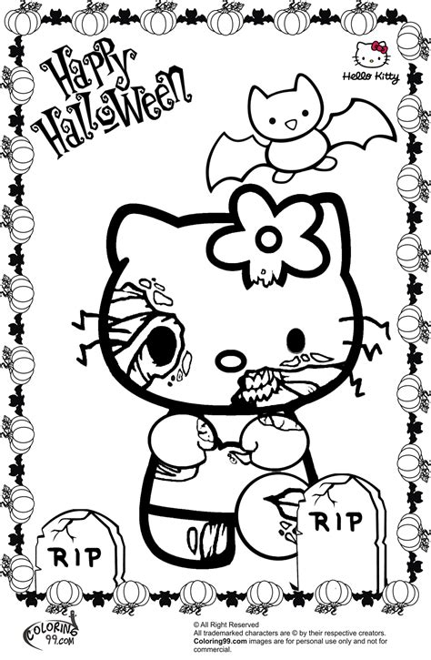 kitty halloween coloring pages minister coloring