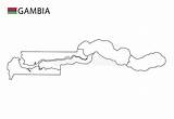 Gambia Regions sketch template
