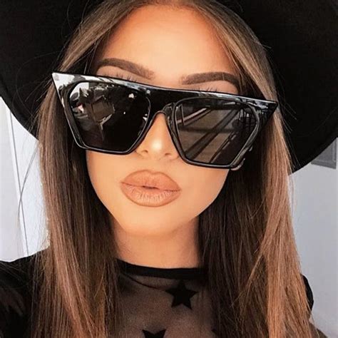 sexy square black women s sunglasses vintage shades cat eye fashion big