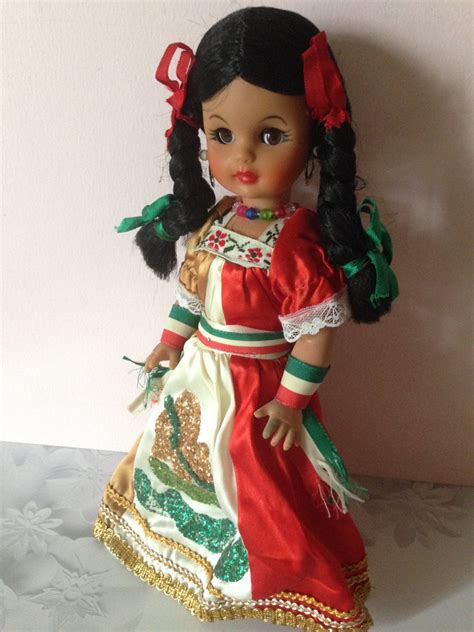 vintage mexican doll traditional dress  annmariefamilytree