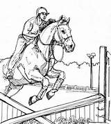 Horse Jumping Coloring Pages Riding Kids Color Horses Animal Racing Colouring Printable Show Print Sheets Halloween Getcolorings Getdrawings Running Colorings sketch template