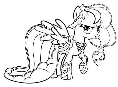 pony rainbow dash flying coloring page   pony