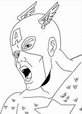 America Captain Color Coloring Pages Print sketch template