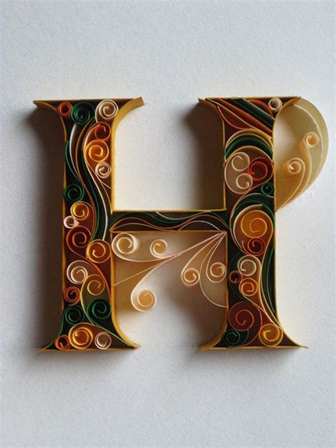 alphabet  ornate quilled typography quilling designs quilling