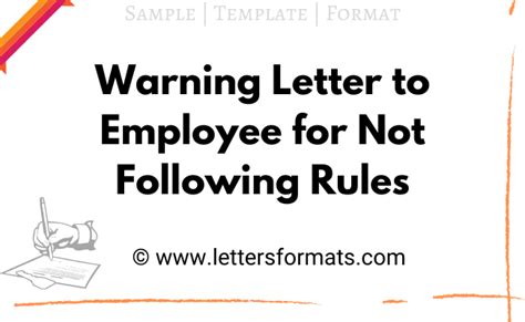 warning letter  employee    procedures rules