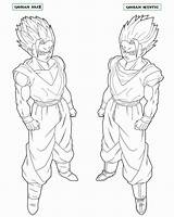 Gohan Coloring Pages Ssj2 Mystic Lineart Drawing Naruttebayo67 Teen Getcolorings Print Deviantart Drawings Template sketch template