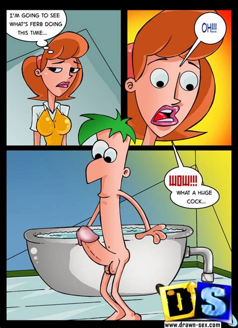 red head chick can t resist coming for a taste of ferb s big dick in bathroom cartoontube xxx