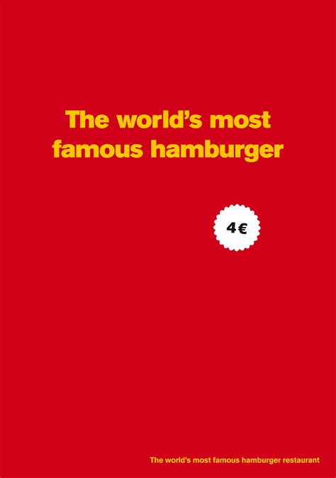 mcdonalds print advert  ddb  worlds  famous hamburger ads   world
