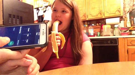 this girl can eat a banana in one minute youtube
