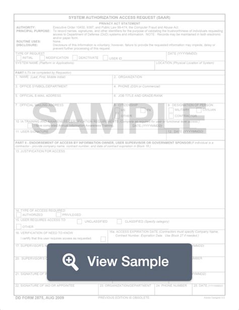 dd form  system authorization access  sample formswift