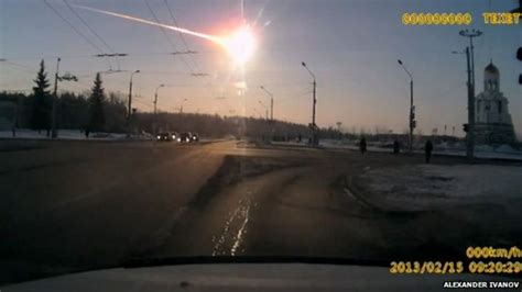 Moment Meteor Exploded Over Russian City Bbc News