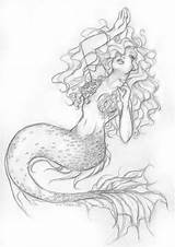 Mermaid Drawings Sketch Drawing Deviantart Sketches Tattoo Artwork Mermaids Cool Coloring Designs sketch template
